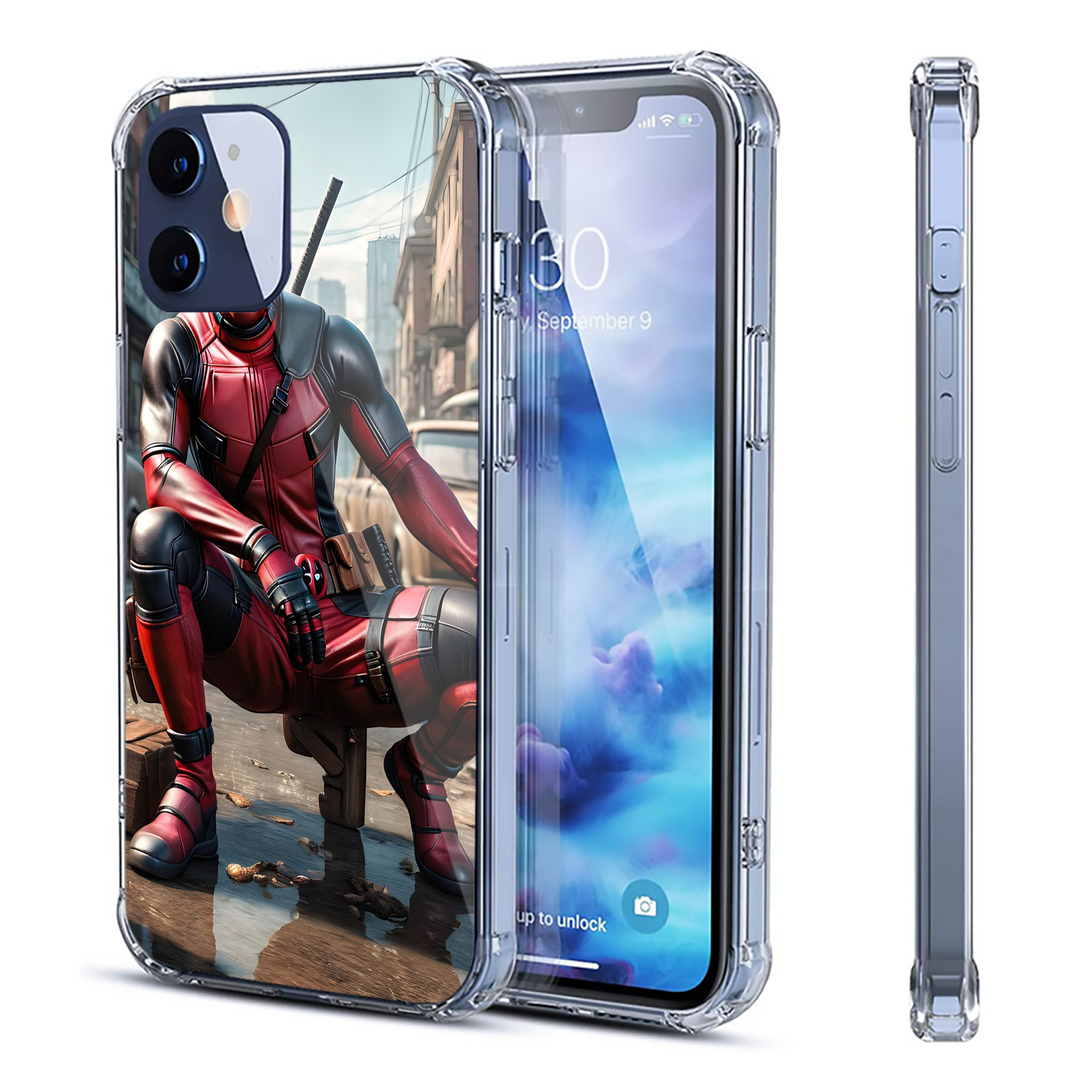（画像用） Deadpool デッドプール 【iPhone 12シリーズ対応】透明スマホケース（クリアソフトケース）